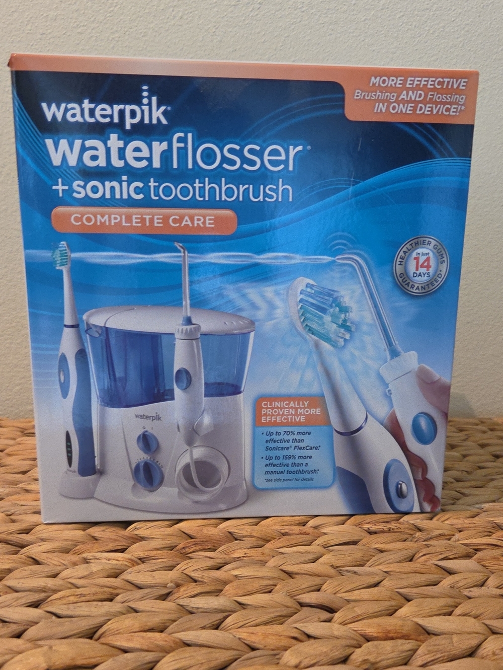 Waterpik Waterflosser + Sonic Toothbrush Complete Care - White & Blue